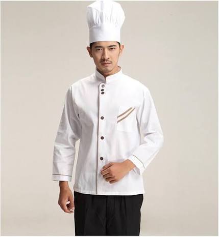 Chef wearing white chef coat and hat